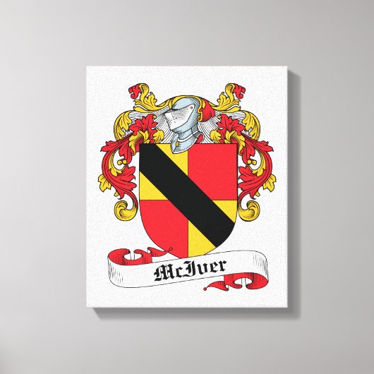McIver-Familienwappen Leinwanddruck (Vorderseite)
