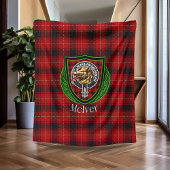 McIver Scottish Clan Tartan Crest Fleecedecke
