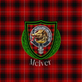 McIver Scottish Clan Tartan Crest Fleecedecke