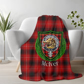 McIver Scottish Clan Tartan Crest Fleecedecke