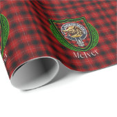 McIver Scottish Clan Tartan & Crest Geschenkpapier (Rolleneckpunkt)