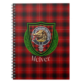 McIver Scottish Clan Tartan & Crest Notizblock