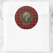 McIver Scottish Clan Tartan & Crest Runder Aufkleber (Tasche)