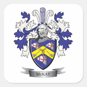McKay-Familienwappen-Wappen Quadratischer Aufkleber