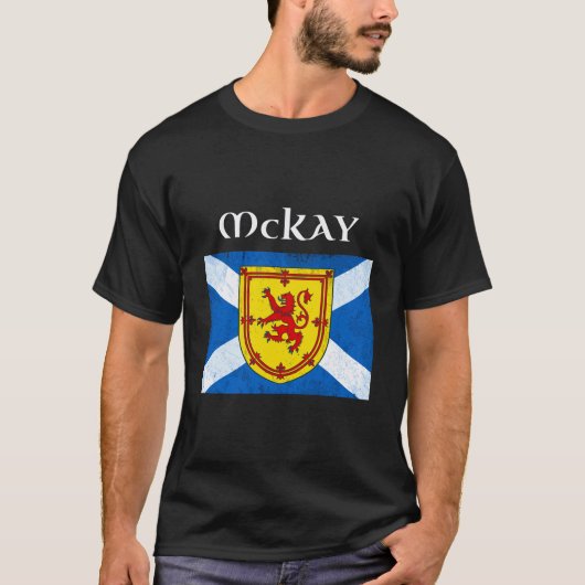 Mckay Scottish Clan Name Hoodie Scotland Flag T-Shirt (Vorderseite)