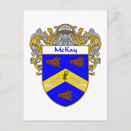 McKay-Wappen (mantled) Postkarte (Vorderseite)