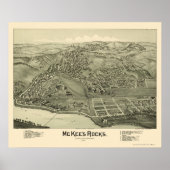 McKee's Rocks, PA Panoramic Map - 1901 Poster (Vorne)