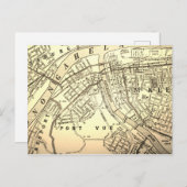 McKeesport, PA Vintag Map Postkarte (Vorne/Hinten)