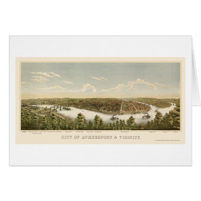 McKeesport, panoramische Karte PAs - 1894 (Vorderseite (Horizontal))