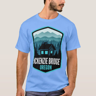 McKenzie Bridge Oregon Mountain Town Cabin T-Shirt