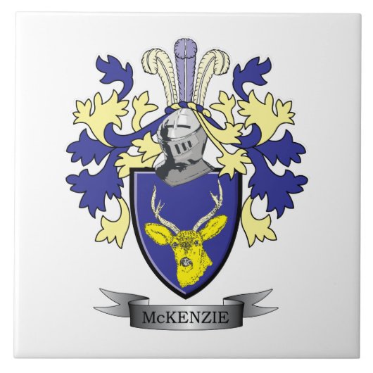 McKenzie Familienwappen-Wappen Fliese (Vorderseite)