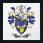 McKenzie Familienwappen-Wappen Quadratische Wanduhr<br><div class="desc">McKenzie Familienwappen und Scottish McKenzie Wappen. Für Männer mit dem McKenzie Familiennamen und für Frauen mit den McKenzie Nachnamen. Klicken Sie "McKenzie Familienwappen" an,  um alle unsere Entwürfe zu sehen,  den McKenzie Familiennamen zu kennzeichnen.</div>
