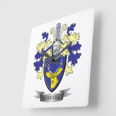 McKenzie Familienwappen-Wappen Quadratische Wanduhr (Winkel)
