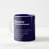 Mckenzie, Girl Personalized Name Definition Mug Zweifarbige Tasse (Vorderseite Links)