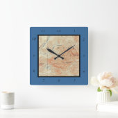 McKenzie und Elchteiche, McKenzie-Bergdetails Quadratische Wanduhr (Zuhause)