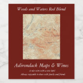 McKenzie und Elchteiche, McKenzie-Bergdetails Weinetikett (Einzelnes Label)