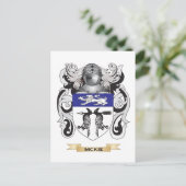 McKie-Wappen (Familienwappen) Postkarte (Stehend Vorderseite)