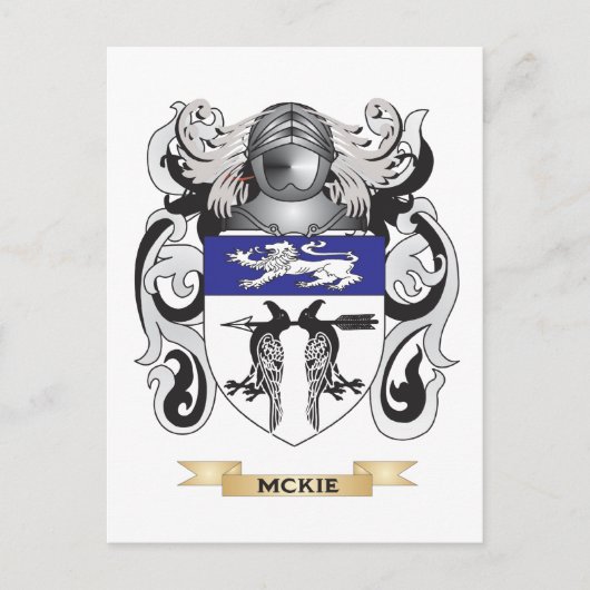 McKie-Wappen (Familienwappen) Postkarte (Vorderseite)