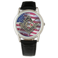 McKim's Black/Gold Square & Compasses Patriotic