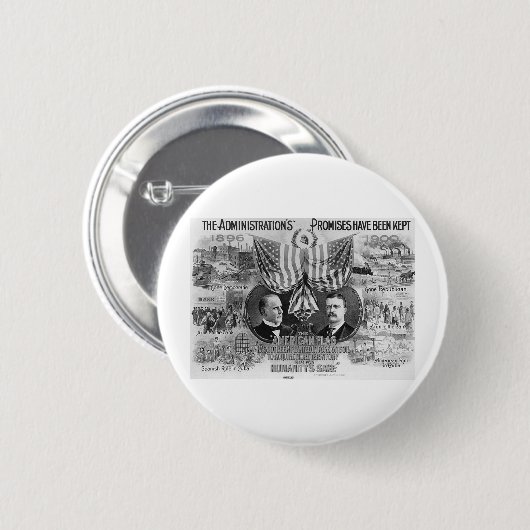 McKinley 1900 - Teddy Roosevelt Button (Vorne & Hinten)