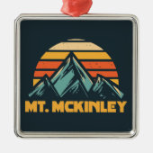McKinley Alaska Retro Turquoise Ornament Aus Metall (Vorne)
