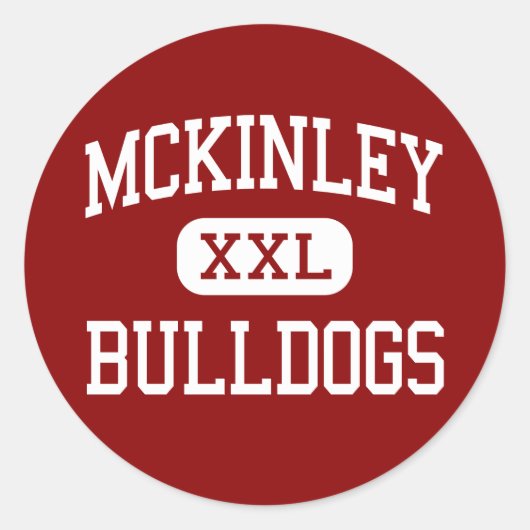 McKinley - Bulldogs - High School - Canton Ohio Runder Aufkleber (Vorderseite)