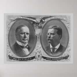 McKinley und Roosevelt-Wahlplakat Poster
