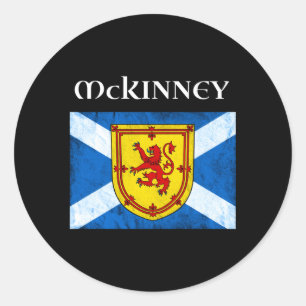 Mckinney Clan Scotland Name Scotland Flag Runder Aufkleber