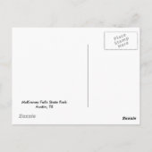 McKinney Falls Staat Park Postkarte (Rückseite)