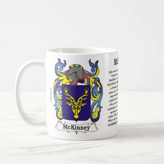 McKinney Familien-Wappen auf einer Tasse (Links)