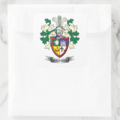 McKinnon-Familienwappen-Wappen Quadratischer Aufkleber (Tasche)