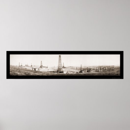 McKittrick Oil Field Foto 1910 Poster (Vorne)