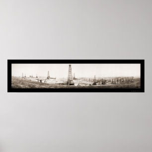 McKittrick Ölfeld-Foto 1910 Poster