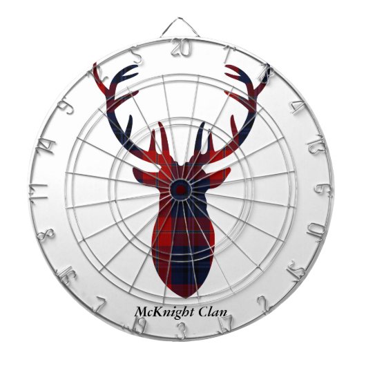 McKnight ClanTartan "Geweihe " Dartscheibe (vorne)