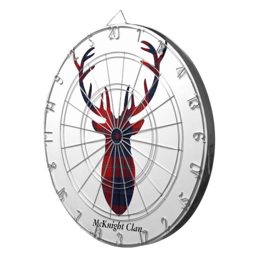 McKnight ClanTartan "Geweihe " Dartscheibe (Vorderseite rechts)