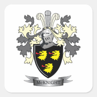 McKnight Familienwappen Coat of Arms Quadratischer Aufkleber