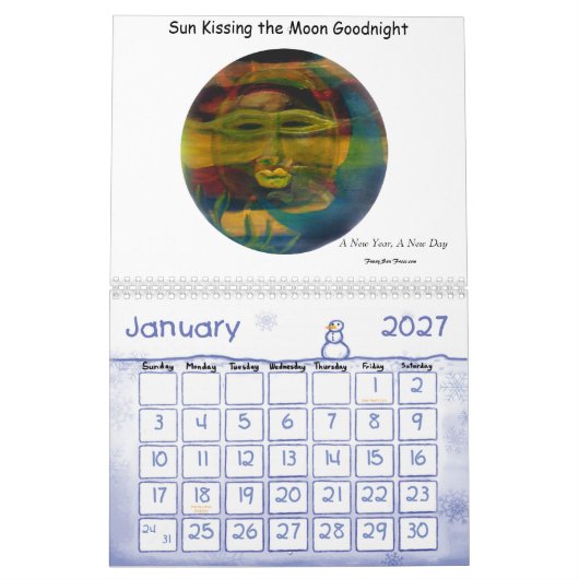 MClairArts, lustiger Sun stellt Kalender 2012 (Jan 2027)
