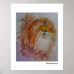 MClairArt's PawLoversArt Spitz drucken Poster