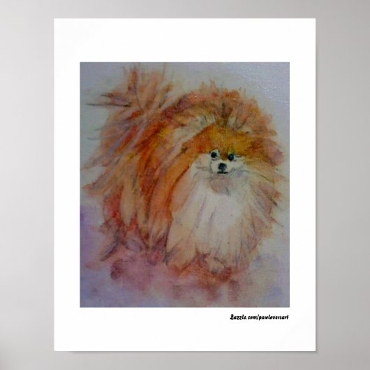 MClairArt's PawLoversArt Spitz drucken Poster (Vorne)
