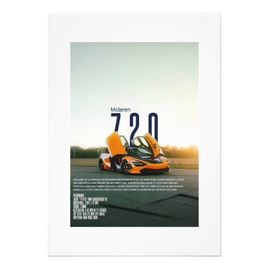 Mclaren 720s Poster auf Deutsch (Vorne)