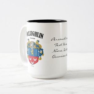 McLaughlin Familienwappen, Translation & Meaning Zweifarbige Tasse