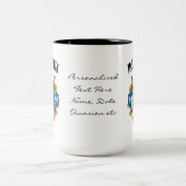 McLaughlin Familienwappen, Translation & Meaning Zweifarbige Tasse (Mittel)