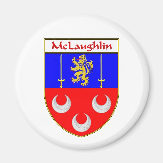 McLaughlin-Wappen/Familienwappen Magnet (Vorne)