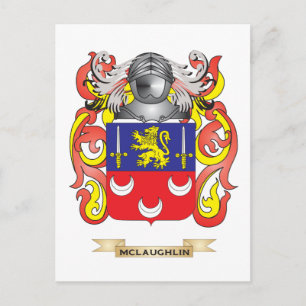 McLaughlin-Wappen (Familienwappen) Postkarte