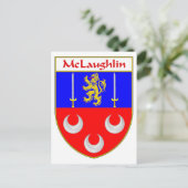 McLaughlin-Wappen/Familienwappen Postkarte (Stehend Vorderseite)