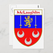 McLaughlin-Wappen/Familienwappen Postkarte (Vorne/Hinten)
