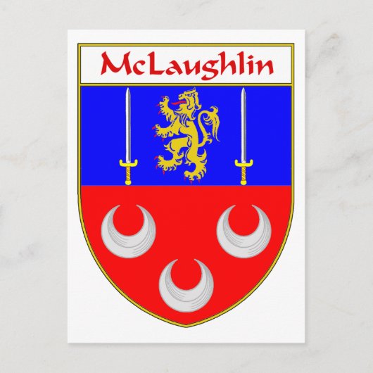 McLaughlin-Wappen/Familienwappen Postkarte (Vorderseite)