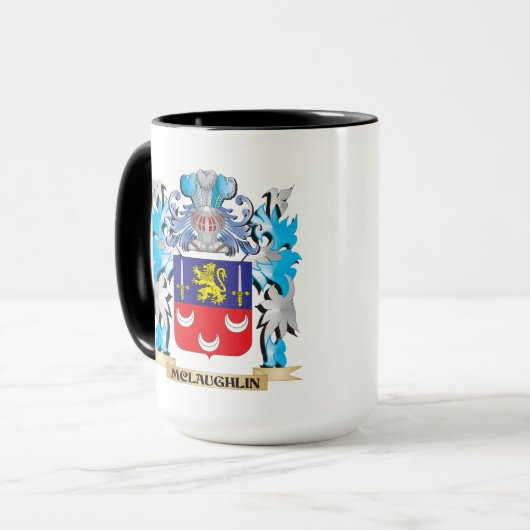 Mclaughlin Wappen - Familienwappen Tasse (Vorderseite Links)