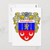 McLaughlin-Wappen (mantled) Postkarte (Vorne/Hinten)