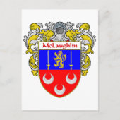 McLaughlin-Wappen (mantled) Postkarte (Vorderseite)